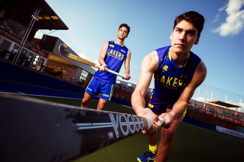 Canberra Lakers siblings (Back) Niranjan Gupte and (Front) Anand Gupte. Photo: Dion Georgopoulos