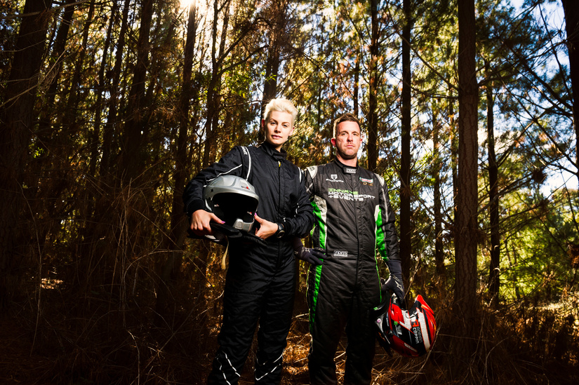 Canberra rally driver Adrian Coppin has teamed up with with Kate Peck from Channel 10 for this weekend's rally. Picture: Dion Georgopoulos