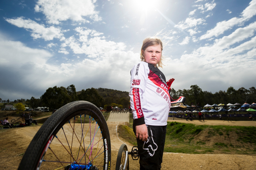 Amelia Stichbury has won the title as BMX national series champion. Photo: Dion Georgopoulos