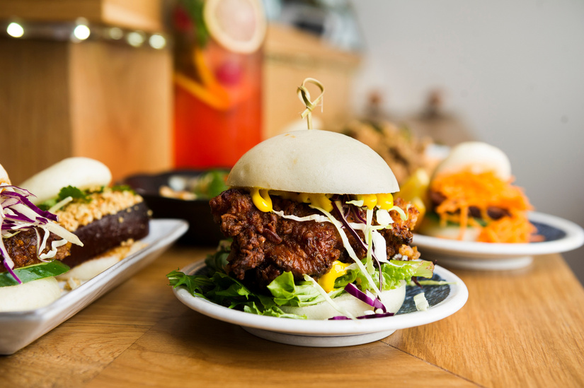 Super Bao Restaurant Good Food Review 2019. Fried Chicken Bao-ger Picture: Dion Georgopoulos