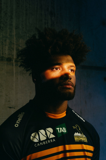 ACT Brumbies guide cover. Rob Valetini. Picture: Dion Georgopoulos - THE CANBERRA TIMES, ACM