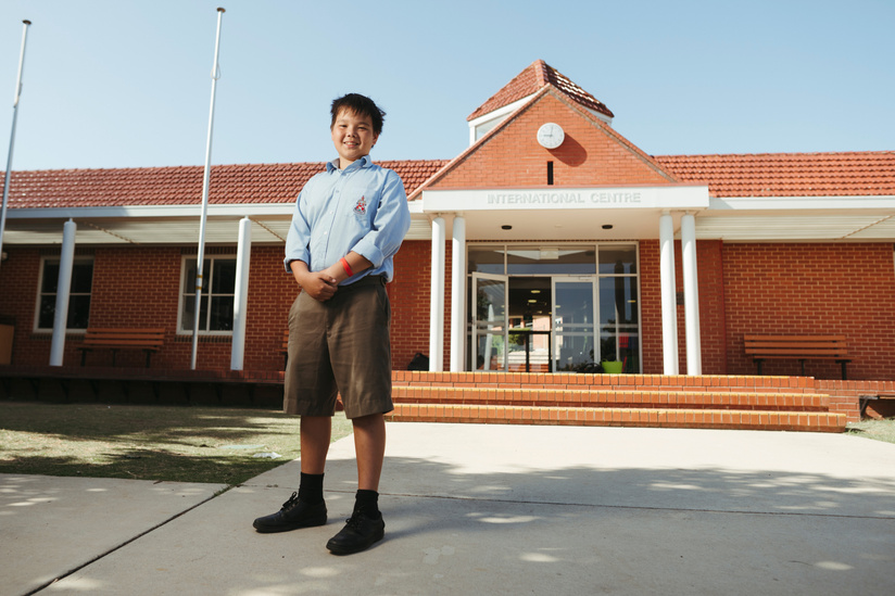 Canberra Grammar School boarder Oscar Bowen will be flying to Thailand to be reunited with his family at the end of the school year as COVID-19 restriction continue to ease. Picture: Dion Georgopoulos - THE CANBERRA TIMES, ACM