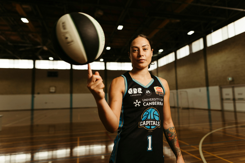 Canberra Capitals player Ashley Taia. Picture: Dion Georgopoulos - THE CANBERRA TIMES, ACM