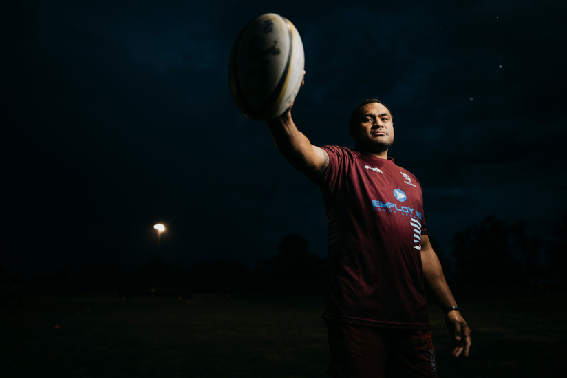 Wests winger Kameli Ratuvou has spent almost a decade playing professional rugby in England before joining Wests in the John I Dent Cup. Picture: Dion Georgopoulos - THE CANBERRA TIMES, ACM