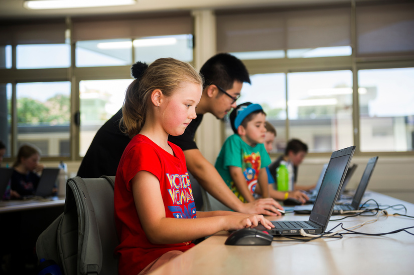 Matilda Bowen 10 at the last day of Code Camp at Holy Spirit Primary School. Photo: Dion Georgopoulos