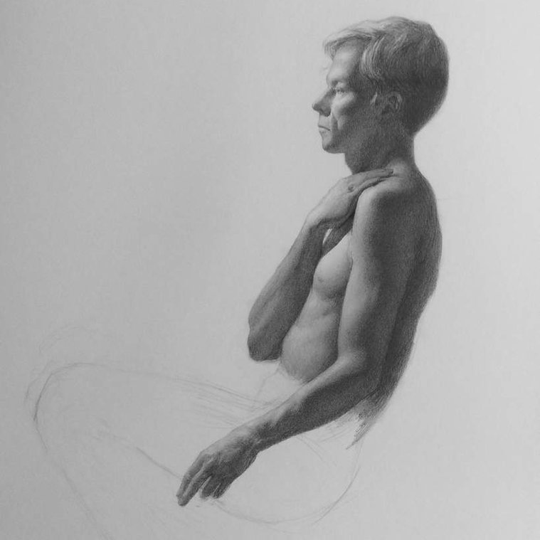 Life Drawing from Atelier de Brésoles art classes in Montreal