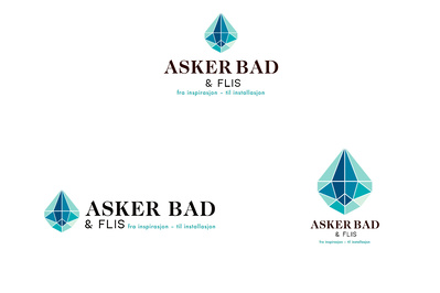 Asker Bad og Flis Logo varianter