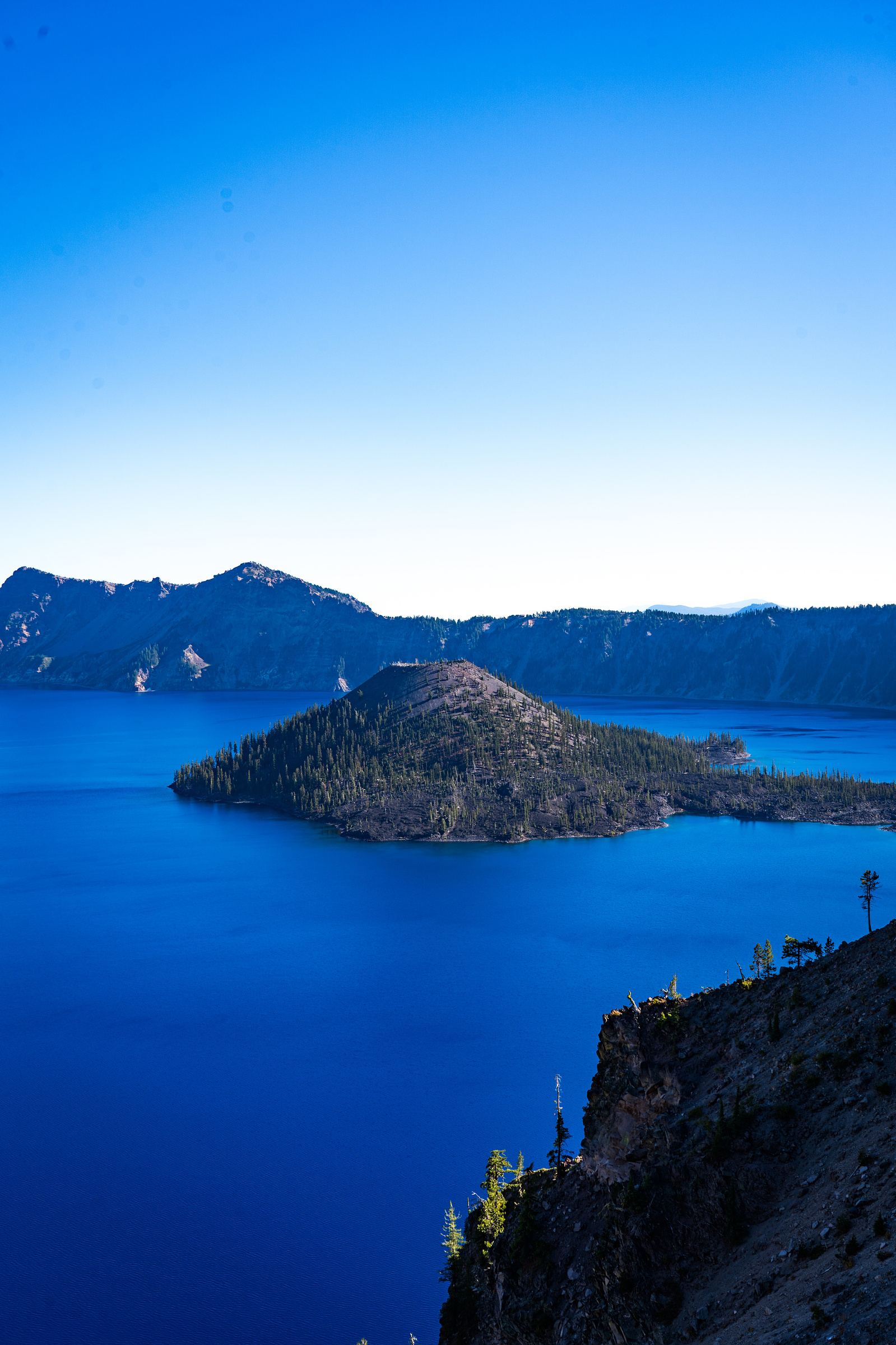 Wizard Island in Crater Lake National Park, Oregon.