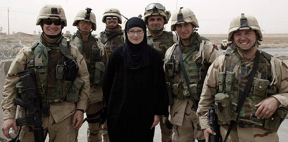 During the First Battle of Fallujah, Iraq, 2004.