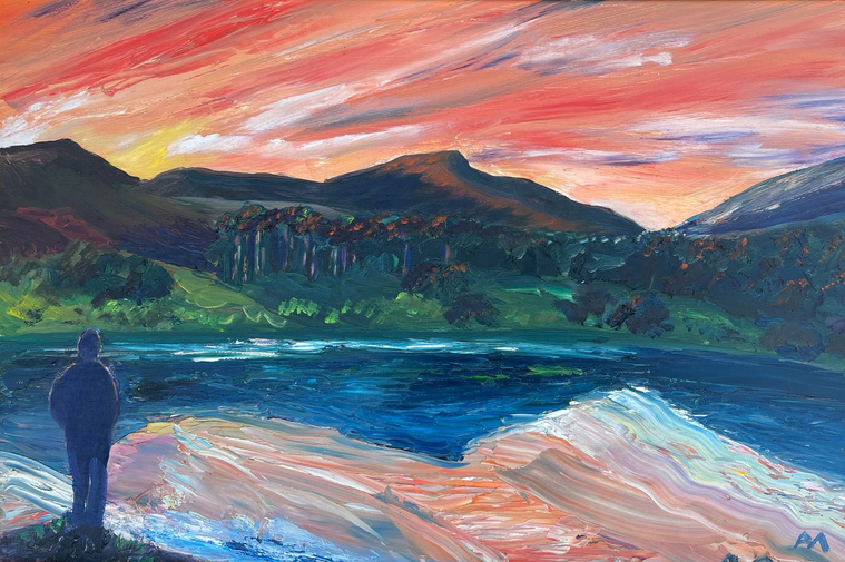 The Noise of Loneliness, 61cm x 40 oil on board