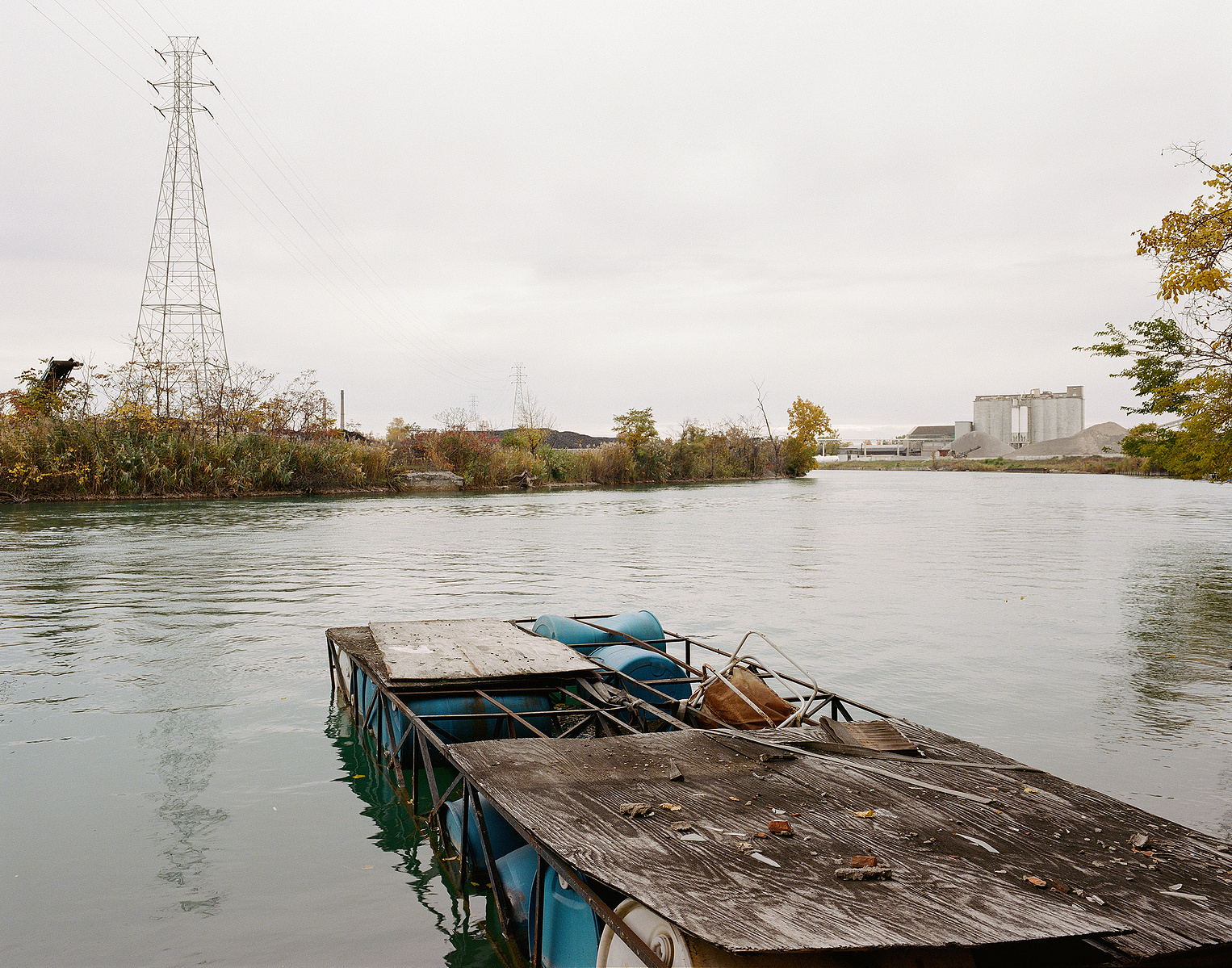 Boat dock on the rouge river channel