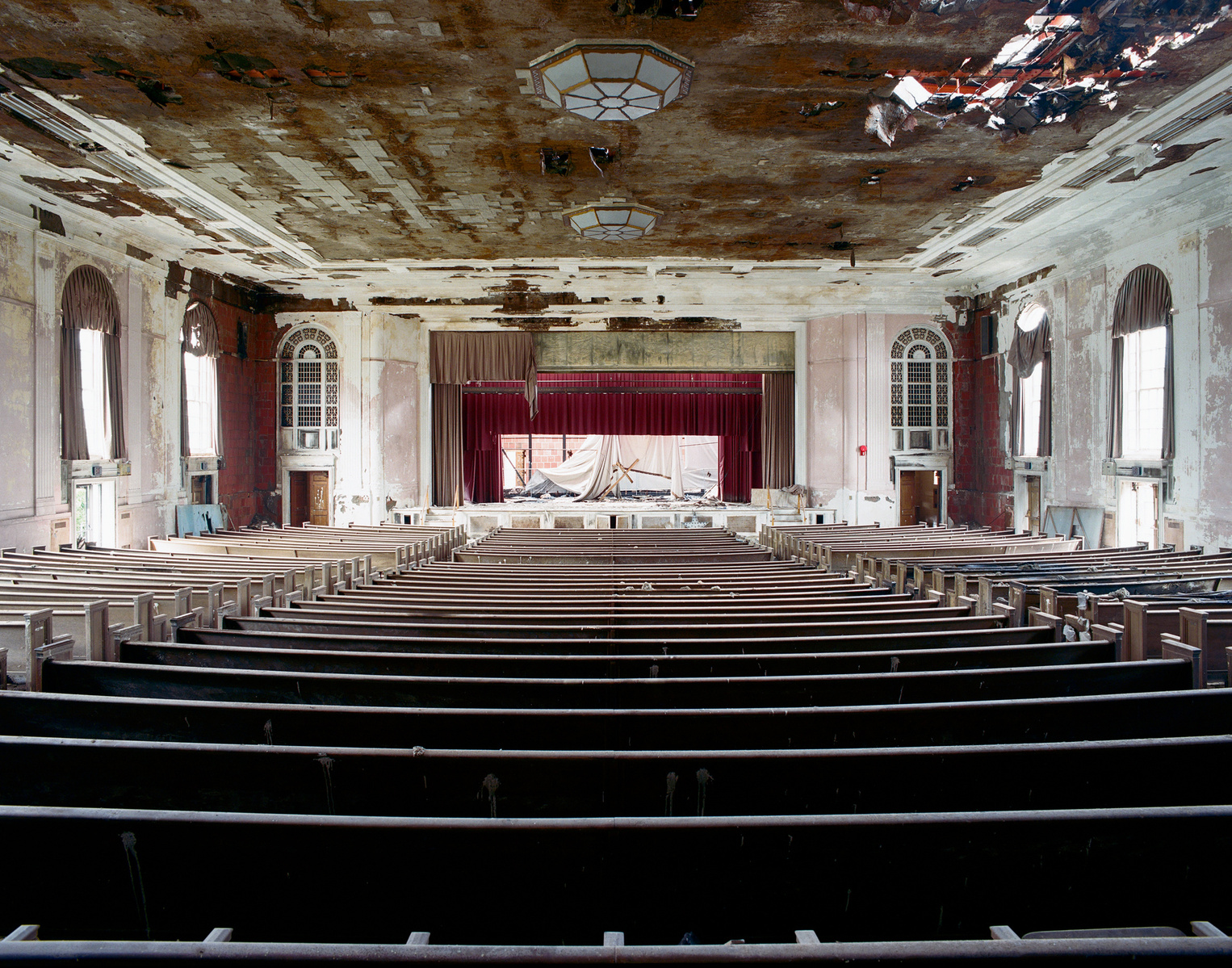 Abandoned hospital auditorium