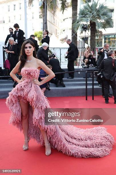 CANNES, FRANCE - MAY 26: Ines Trocchia attends the red carpet during the 76th annual Cannes film festival at Palais des Festivals on May 26, 2023 in Cannes, France. (Photo by Vittorio Zunino Celotto
