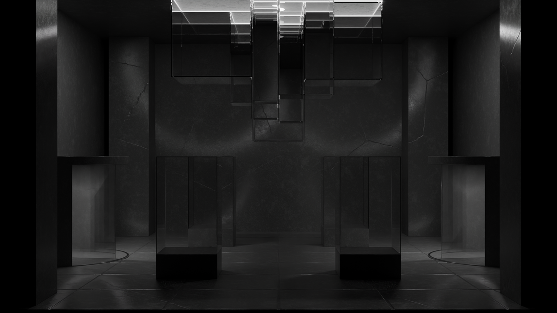 Iteration II: Sector C
Glass and concrete architecture.
