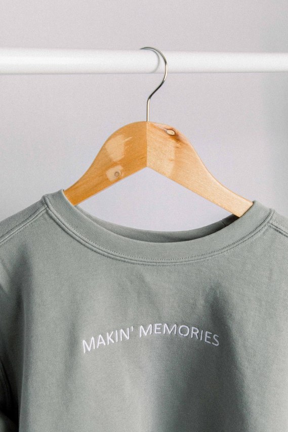 Emily VanderBeek Photography, Merch, Crewneck, Making Memories, Creating Memories, Grey Crewneck, Niagara Photographer, Ottawa Photographer, Family Photography, Motherhood Photography, Branding Photography.