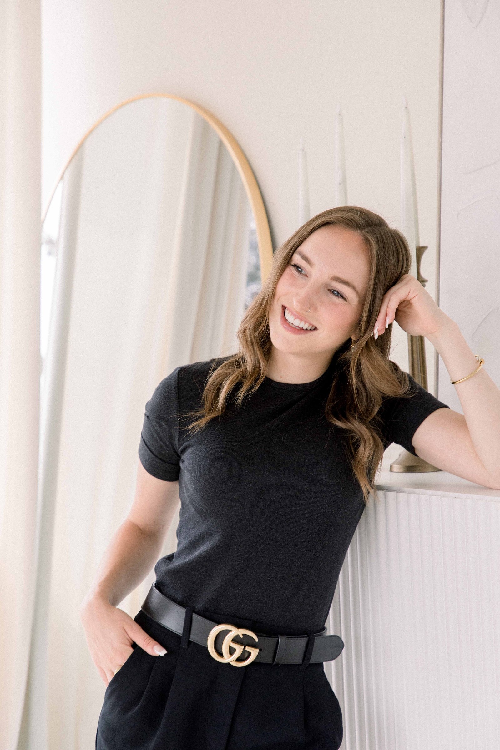 Portrait of a Real Estate Agent in a natural light studio in Ottawa. Branding Photography, Emily VanderBeek Photography, Ottawa Photographer, Ottawa Portrait Photographer, Candid Photography.