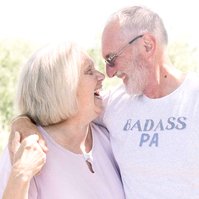 Portrait of husband and wife looking at each other smiling, Emily VanderBeek Photography, Portrait and Family photography, Niagara Photographer, Champlain Photographer, Vaudreuil-Soulanges Photographer, candid photography, authentic photography.