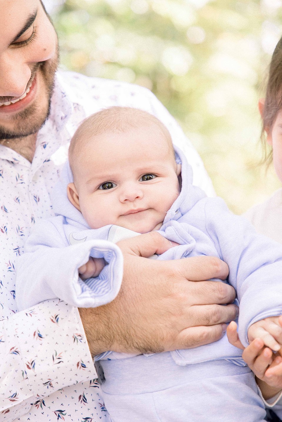 Portrait of baby boy being held by father, Fall photos, Niagara family photographer, family photography, Niagara portrait photographer, portrait photography, Emily VanderBeek Photography.