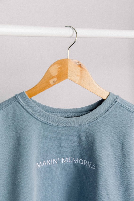 Emily VanderBeek Photography, Merch, Crewneck, Making Memories, Creating Memories, Blue Crewneck, Niagara Photographer, Ottawa Photographer, Family Photography, Motherhood Photography, Branding Photography.