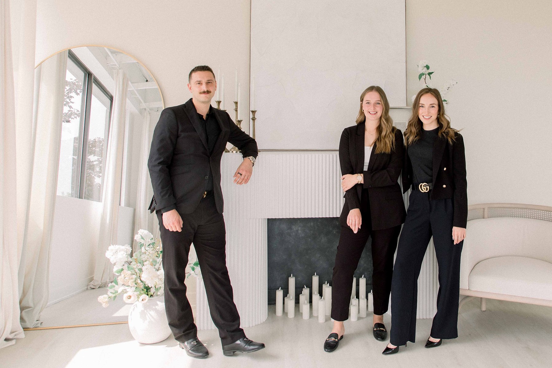 Portrait of a Real Estate Team in a natural light studio in Ottawa. Branding Photography, Emily VanderBeek Photography, Ottawa Photographer, Ottawa Portrait Photographer, Candid Photography.