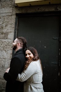 Hana and Nick's Montreal surprise proposal photographer; John KOO Photography; MTL surprise marriage proposal photo; Old Montreal Ferris Wheel surprise proposal; surprise proposal photography Old Montreal
