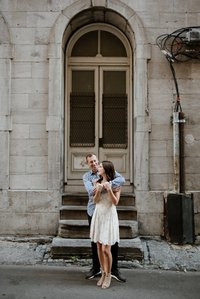Hotel Nelligan Montreal, Old Montreal Engagement Photo, Montreal Engagement Photo, Montreal Pre-Wedding photographer, Montreal wedding Photographer, Virginie and Calyton's MTL engagement photographer
