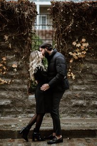 Montreal couple's anniversary portrait photoshoot, High school sweethearts photography, Montreal Portrait photographer, Old Montreal photo session