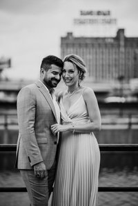 Wedding photographer in Montreal, prewedding engagement photographer, Basin Peel Montreal, Urban couple’s portrait session
