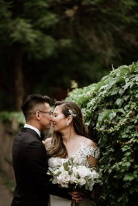 Montreal wedding Photographer; Montreal wedding photo; Carrie Ma officiant; Charlotte Flannery MUA hair stylist; FSEV wedding officiant; Jamie and Newton's wedding; John KOO Photography; Kristina Chan desserts; Longueuil wedding; Oxide design florist