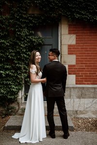 Montreal wedding Photographer; Montreal wedding photo; Carrie Ma officiant; Charlotte Flannery MUA hair stylist; FSEV wedding officiant; Jamie and Newton's wedding; John KOO Photography; Kristina Chan desserts; Longueuil wedding; Oxide design florist