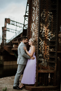 Wedding photographer in Montreal, prewedding engagement photographer, Basin Peel Montreal, Urban couple’s portrait session