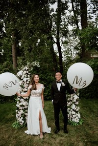 Montreal wedding Photographer; Montreal wedding photo; Carrie Ma officiant; Charlotte Flannery MUA hair stylist; FSEV wedding officiant; Jamie and Newton's wedding; John KOO Photography; Kristina Chan desserts; Longueuil wedding; Oxide design florist