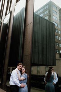 Old Montreal Engagement Photo, Montreal Engagement Photo, Montreal Pre-Wedding photographer, Montreal wedding Photographer, Danielle and Andrew's MTL engagement photographer, Tommy Cafe Montreal, Le Petit Dep Montreal