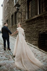 Corinne and Maxime's wedding; John KOO Photography; Les Enfants Terribles MTL wedding; Montreal Jewish wedding photographer; Montreal wedding Photographer; Old Montreal wedding portraits; Square Victoria wedding photos
