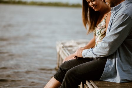 Montreal Engagement Photographer, Montreal wedding Photographer, Kim and Marc Olivier's engagement shoot; Montreal Engagement Photo, RécréoParc, Sainte-Catherine, QC, Sunset engagement photo; MTL engagement photo by the water