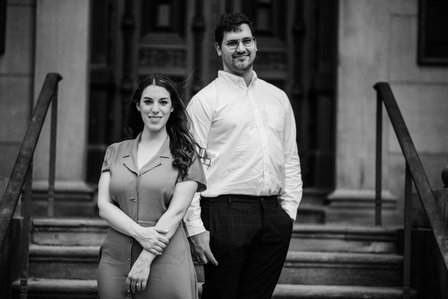 Old Montreal Engagement Photo, Montreal Engagement Photo, Montreal Pre-Wedding photographer, Montreal wedding Photographer, Danielle and Andrew's MTL engagement photographer, Tommy Cafe Montreal, Le Petit Dep Montreal