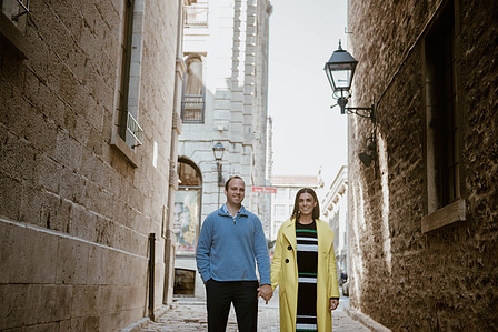 Montreal Surprise proposal photographer, Old Montreal Surprise Proposal, Matt and Jackie's Montreal surprise proposal, Montreal Engagement Photographer