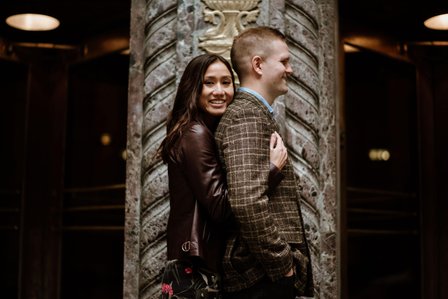 Adrien Bochereau and Vivien Gaumand; Fall Autumn photo shoot; Jessica and Chris's Montreal engagement photographer; John KOO Photography; L'ombre des Cosmos; Louis-Guy Roy; Montreal Pre-Wedding photographer; Montreal wedding Photographer; Old Montreal por