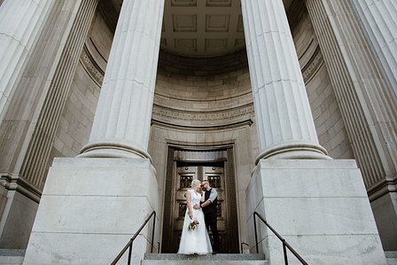 Chateau Ramezay wedding venue photo Montreal, Courtyard wedding. Montreal wedding photographer, Melanie and Robert's Montreal elopement photographer. Melanie and Robert's Montreal wedding, Montreal Wedding Photography.