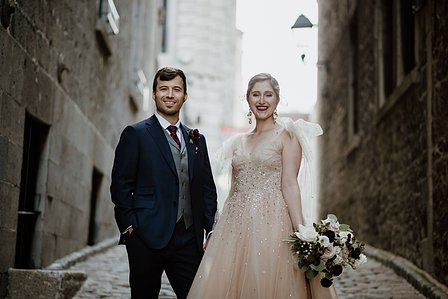 Corinne and Maxime's wedding; John KOO Photography; Les Enfants Terribles MTL wedding; Montreal Jewish wedding photographer; Montreal wedding Photographer; Old Montreal wedding portraits; Square Victoria wedding photos