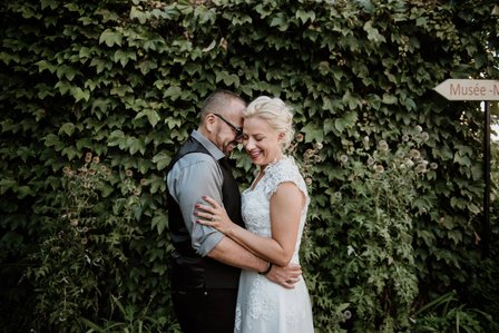 Chateau Ramezay wedding venue photo Montreal, Courtyard wedding. Montreal wedding photographer, Melanie and Robert's Montreal elopement photographer. Melanie and Robert's Montreal wedding, Montreal Wedding Photography.