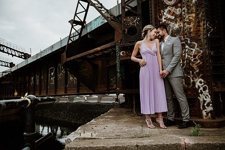 Wedding photographer in Montreal, prewedding engagement photographer, Basin Peel Montreal, Urban couple’s portrait session