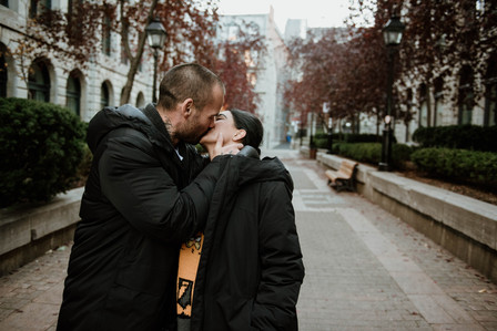 John KOO Photography; Marriage proposal MTL photo; Montreal Surprise proposal photographer; Old Montreal Surprise Proposal; Preet and Danny's Montreal surprise proposal photographer