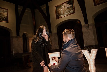 Montreal surprise proposal photographer, Mont-Royal surprise proposal, Belvédère Kondiaronk surprise proposal