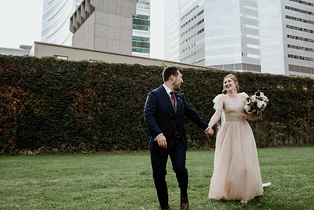 Corinne and Maxime's wedding; John KOO Photography; Les Enfants Terribles MTL wedding; Montreal Jewish wedding photographer; Montreal wedding Photographer; Old Montreal wedding portraits; Square Victoria wedding photos