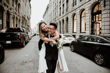 Montreal wedding Photographer; Montreal wedding photo; Carrie Ma officiant; Charlotte Flannery MUA hair stylist; FSEV wedding officiant; Jamie and Newton's wedding; John KOO Photography; Kristina Chan desserts; Longueuil wedding; Oxide design florist