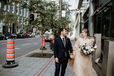 Corinne and Maxime's wedding; John KOO Photography; Les Enfants Terribles MTL wedding; Montreal Jewish wedding photographer; Montreal wedding Photographer; Old Montreal wedding portraits; Square Victoria wedding photos