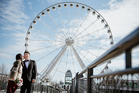 Montreal prewedding photographer, Montreal winter engagement photographer, wedding portraits, engagement photos 
