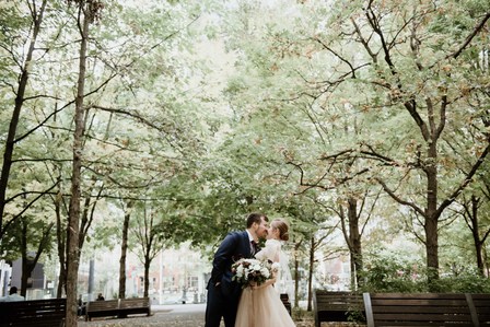 Corinne and Maxime's wedding; John KOO Photography; Les Enfants Terribles MTL wedding; Montreal Jewish wedding photographer; Montreal wedding Photographer; Old Montreal wedding portraits; Square Victoria wedding photos