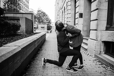 John KOO Photography; Marriage proposal MTL photo; Montreal Surprise proposal photographer; Old Montreal Surprise Proposal; Preet and Danny's Montreal surprise proposal photographer